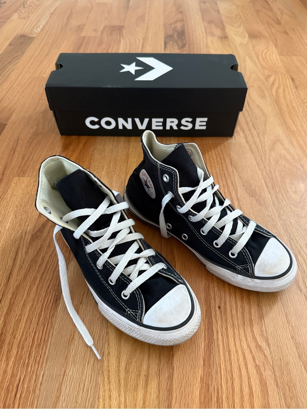 Converse Chuck Taylor All Star High Top Black Unisex Sneakers, Youth Size 3